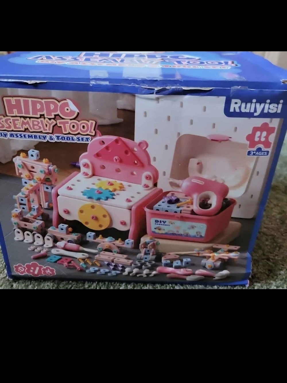Pink Hippo Kids DIY Assembly & Tool Playset
